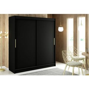 SALI ruhásszekrény, 200x200x62, fekete kép