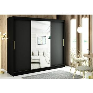 SALI 2 ruhásszekrény, 250x200x62, fekete kép