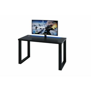 SLAVIN számítógépasztal + Led, 135x75, 6x65, fekete kép