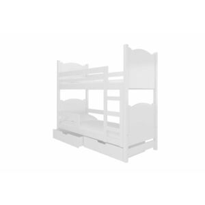 BALADA emeletes ágy, 180x75, fehér kép
