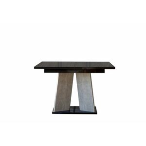 LUPO szétnyitható étkezőasztal, 120/160x75x90, fekete fényű/számítás kép