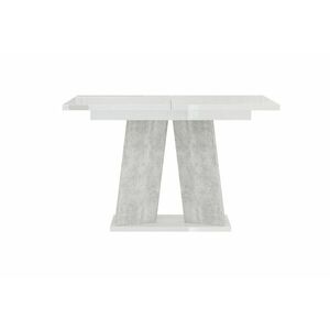 LUPO szétnyitható étkezőasztal, 120/160x75x90, fehér fényű/számítás kép