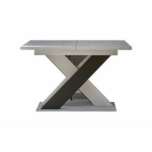 MAO szétnyitható étkezőasztal, 120/160x75x90, K350 concrete flow/fekete kép
