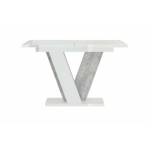 VINEA szétnyitható étkezőasztal, 120/160x75x90, fehér fényű/számítás kép