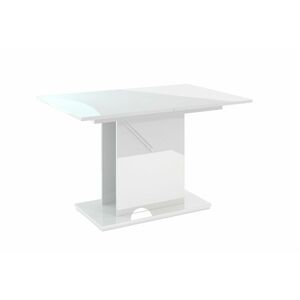 TRAFLE szétnyitható étkezőasztal, 140/180x75x80, fehér fényű kép