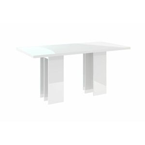 MARLEN étkezőasztal, 160x75x80, fehér fényű kép