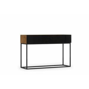Konzolos asztal AVARIO B-KON120, 120x80x40, kézműves tölgy/fekete fényű kép