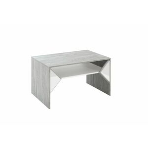RAFLE dohányzóasztal, 100x60x55, fehér fényű/K350 concrete flow kép