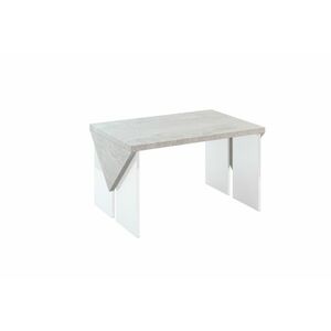 TROPIC dohányzóasztal, 90x60x50, K350 concrete flow/fehér fényű kép