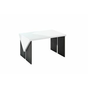 TROPIC dohányzóasztal, 90x60x50, fehér fényű/K353 charcoal flow kép