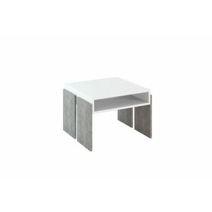 BRUMLA dohányzóasztal mini, 60x60x45, fehér/számítás kép