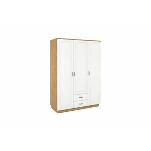 FLAVELA 3D2S szekrény, 180x210x59, 5, fehér/tölgy artisan kép