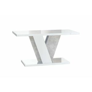 VINEA dohányzóasztal, 110x60x70, magasfényű fehér/számítás kép