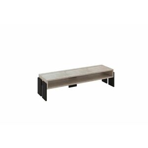 BRUMLA TV asztal, 120x35x30, K355 platinum grange tölgy/fekete kép