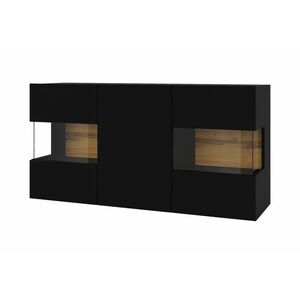 AVANA 3D fiókos szekrény, 120x62x35, fekete/wotan kép