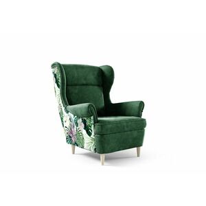 ANITO kárpitozott fotel, 85x103x90, tropic 01 (virágok)/kronos 19/fehér kép