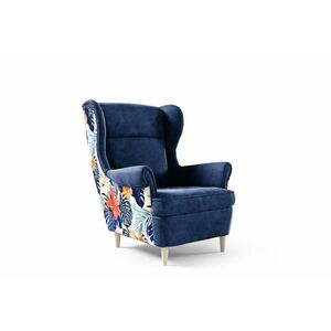 ANITO kárpitozott fotel, 85x103x90, tropic 03 (virágok)/kronos 05/fehér kép
