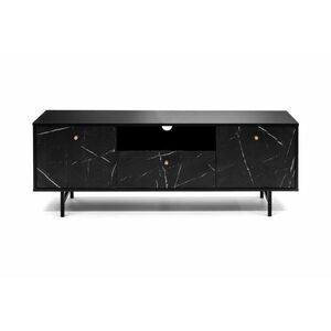 NEROLI TV asztal, 150x54x41, fekete/fekete márvány kép