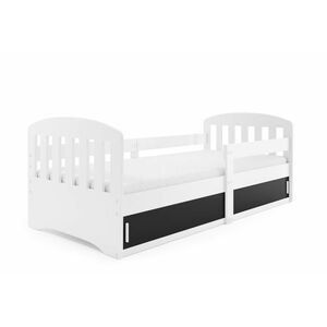 CLASA gyerekágy + matrac, 80x160, fehér/fekete kép