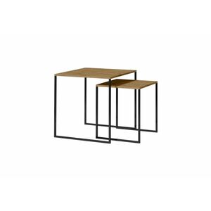 CELINE dohányzóasztal, 60x60x60, tölgy artisan/fekete kép