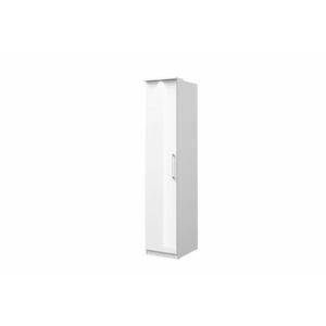 MEGOLA szekrény, 45x217x63, fehér/magasfényű fehér kép