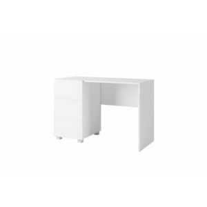 BRINICA íróasztal, 110x77x50, fehér/magasfényű fehér kép