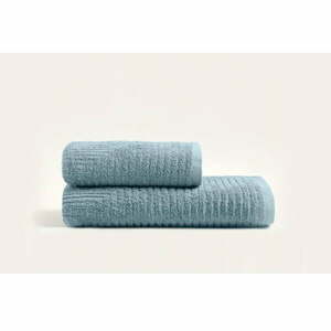 Kék pamut törölköző és fürdőlepedő készlet 2 db-os - Foutastic kép