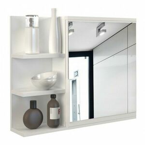 Adino II NEW fürdőszobai tükrös szekrény - Fehér kép