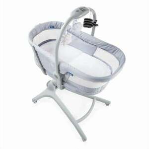 Baby Hug Air 4in1 bölcső-pihenő-etetőszék-fotel 0-15 kg, Szürke -fehér kép