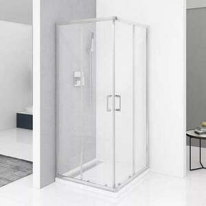 Diplon 80x80 cm szögletes két tolóajtós zuhanykabin, 5 mm edzett... kép