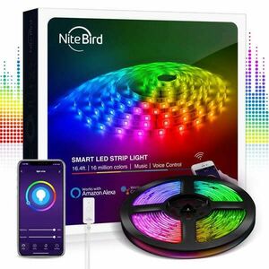 NITEBIRD SL2 Smart Wi-Fi-s RGB LED szalag 5m, zene és APP vezérlés kép