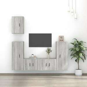vidaXL 5 részes szürke sonoma színű szerelt fa TV-szekrényszett kép