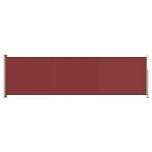 Piros behúzható oldalsó terasznapellenző 180 x 600 cm kép