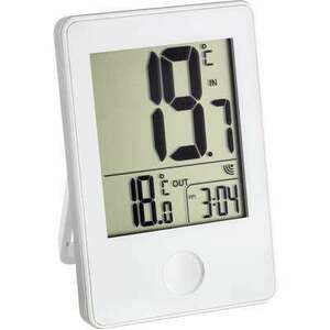 Vezeték nélküli hőmérő órával, fehér, TFA kép