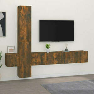 vidaXL 2 db füstös tölgy színű szerelt fa TV-szekrény 80 x 30 x 30 cm kép