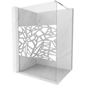 Mexen Kioto Walk-In Zuhanyfal 130 x 200 cm, átlátszó üveg/fehér... kép