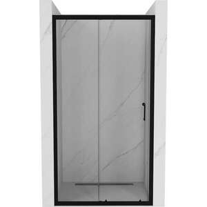 Mexen Apia Zuhany ajtó csúszó 95 cm, átlátszó , fekete - 845... kép