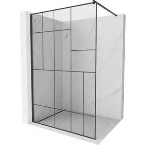 Mexen Kioto Walk-In Zuhanyfal 80 x 200 cm, átlátszó üveg/ fekete... kép
