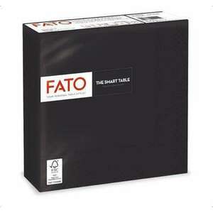 FATO Szalvéta, 1/4 hajtogatott, 33x33 cm, FATO "Smart Table", fekete kép