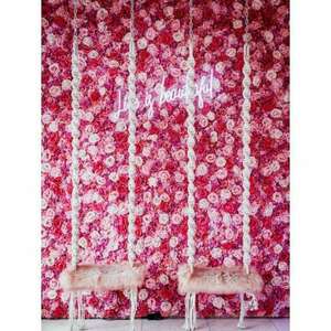 Virágfal, Rózsafal, Fotófal 150×200 cm Pink-Fehér-Mályva-Magenta kép