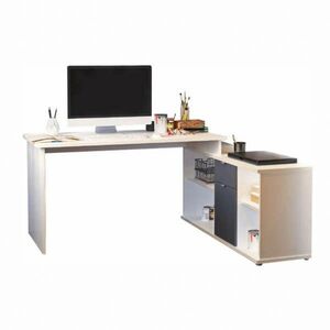 íróasztal, fehér/szürke, DALTON 2 NEW VE 02 kép