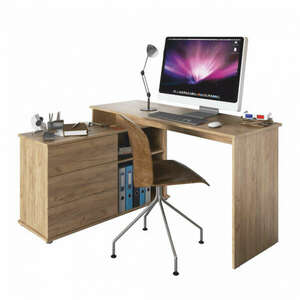 Univerzális sarok PC asztal, tölgyfa artisan, TERINO kép