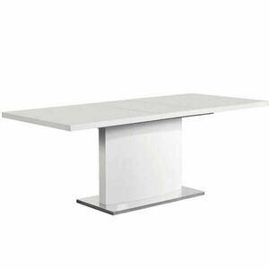 étkezőasztal , fehér színű HG, 160-200x90 cm, KORINTOS kép