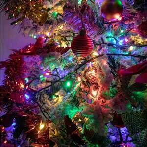 Karácsonyfa világítás szerelés, 61.5 méter, 1000 LED, többszínű kép