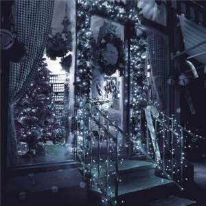 Karácsonyfa világítás szerelés, 25.5 méter, 400 LED, fehér kép