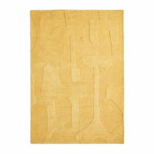 Mustársárga gyapjú szőnyeg 160x230 cm Maie – Kave Home kép