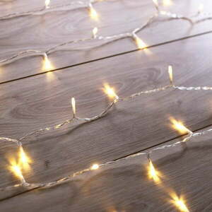 Christmas átlátszó LED fényfüzér, 200 izzós, hosszúság 1 m - DecoKing kép