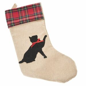 Cicás karácsonyi textil zokni, 48 cm kép