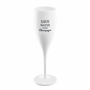 Koziol üvegpohár felirattal - Save water drink champagne kép