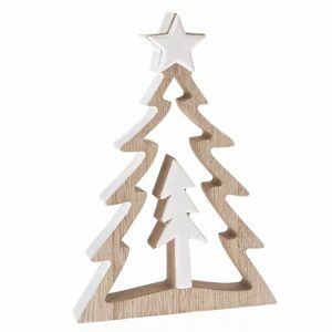 Wooden Tree karácsonyi dekoráció, 12, 2 x 17, 5 x 2, 4 cm kép